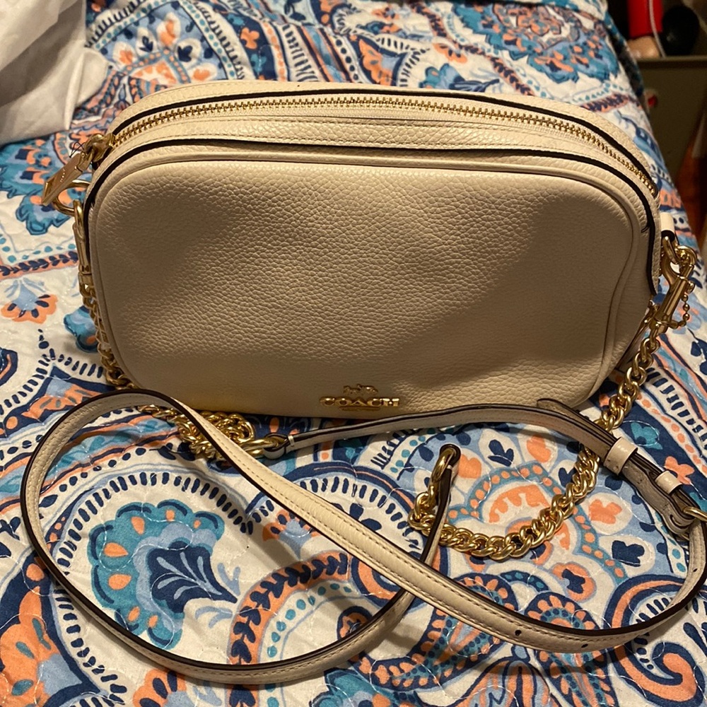 Used like new coach white crossbody